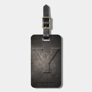 Bronze Black Metall Y Monogram resvägens resgodsva Bagagebricka