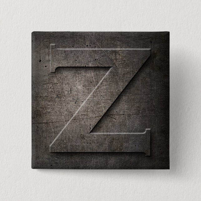 Bronze Black Metall Z Monogram2-knapp Knapp (Framsida)