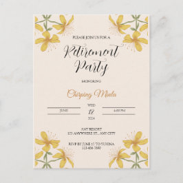 Bronze blommigt Pension inbjudande vykort