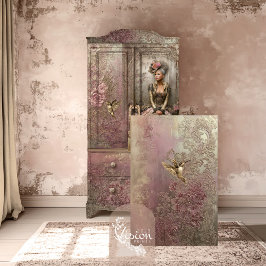 Bronze Blush, Gold Hummingbird, Embossed Floral