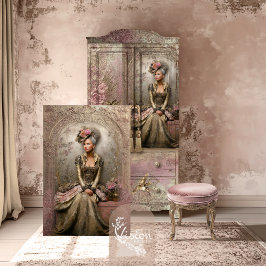 Bronze Blush Victorian Woman Portrait Art