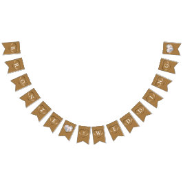 Bronze bröllop 8:e årsdagen anpassningsbar foto vimplar