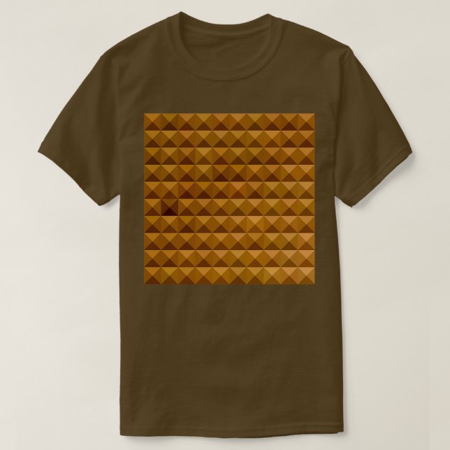 Bronze Brown Abstrakt med låg polygonbakgrund T Shirt (Design framsida)