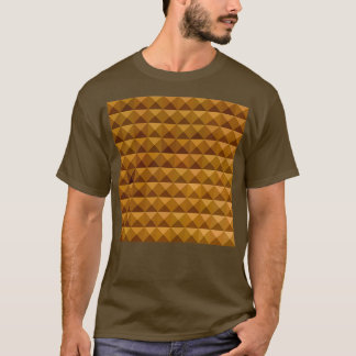 Bronze Brown Abstrakt med låg polygonbakgrund T Shirt