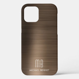 Bronze Brown Metallic Monogram Fodral-Mate iPhone