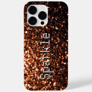 Bronze brun kopparfaux glitter sparkles Text