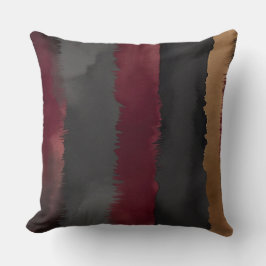 Bronze Burgundy grått och svart abstrakt Kudde