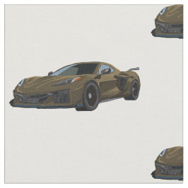 Bronze C8 Corvette Hand plockade Sketch Fabric Tyg