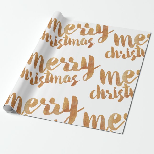 Bronze Calligraphy God jul Presentpapper (Utrullad)