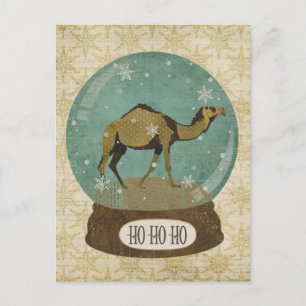 Bronze Camel Snowglobe-vykort Vykort