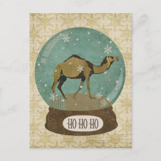 Bronze Camel Snowglobe-vykort Vykort