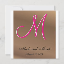 Bronze Copper Pecan Oak Anpassade Mörk Inbjudningar