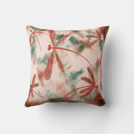 Bronze Dragonflies Green Splash Kudde