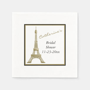 Bronze Eiffel Torn Paris Frankrike Möhippa Pappersservett