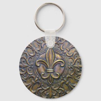 Bronze Fleur D'Lis Nyckelring
