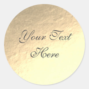 Bronze Foil Background Anpassade Round Sticker Runt Klistermärke