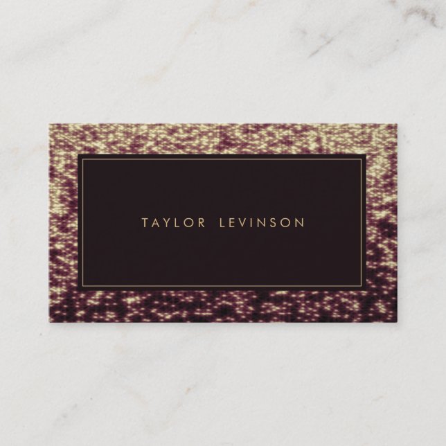 Bronze Glimmer Hair Salon Stylist-Affärskort Visitkort (Framsida)