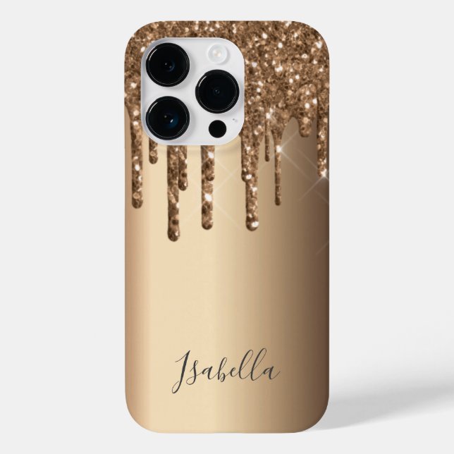 Bronze glitter drip kopparmonogram (Baksida)