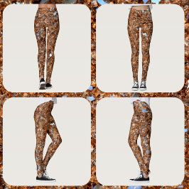 Bronze Glitzy Golden Gnistra Glam Leggings