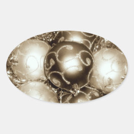 "Bronze Gnistra"-taggar Ovalt Klistermärke