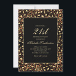 Bronze Guld Black Leopard 21:a födelsedagen Party Inbjudningar<br><div class="desc">Elegant och snyggt bronze,  guld och svart leopard/cheetah skriver ut 21:a födelsedagsinbjudan till kvinnor. Text är anpassade,  så gör det till ditt eget. Kontakta oss om du behöver hjälp med anpassning eller om du vill begära matchande produkter.</div>