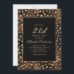 Bronze Guld Black Leopard 21:a födelsedagen Party Inbjudningar<br><div class="desc">Elegant och snyggt bronze,  guld och svart leopard/cheetah skriver ut 21:a födelsedagsinbjudan till kvinnor. Text är anpassade,  så gör det till ditt eget. Kontakta oss om du behöver hjälp med anpassning eller om du vill begära matchande produkter.</div>
