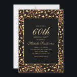 Bronze Guld Black Leopard 60:e Födelsedagsfesten Inbjudningar<br><div class="desc">Elegant och snyggt brons,  guld och svart leopard/cheetah skriver 60 födelsedagsfest inbjudan för kvinnor. Text är anpassade,  så gör det till ditt eget. Kontakta oss om du behöver hjälp med anpassning eller om du vill begära matchande produkter.</div>
