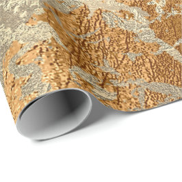Bronze Guld Marble Pastel Unicorn Urban Abstrakt Presentpapper