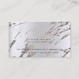 Bronze Guld Silver Grått Abstrakt Marble Visitkort