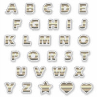 Bronze Gult Beige Rand Brev Monogram