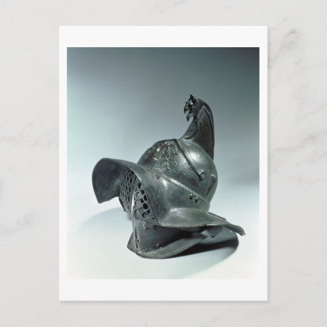 Bronze helmet of Thracian gladiator, romersk, 1:a  Vykort (Framsida)