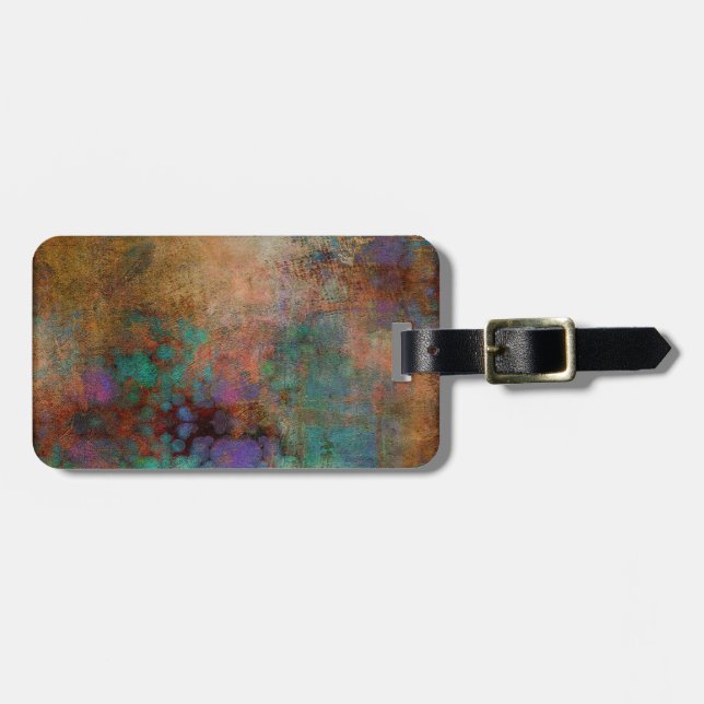 Bronze, kalk, Lila Abstrakt Bagagebricka (Horisontell Framsida)