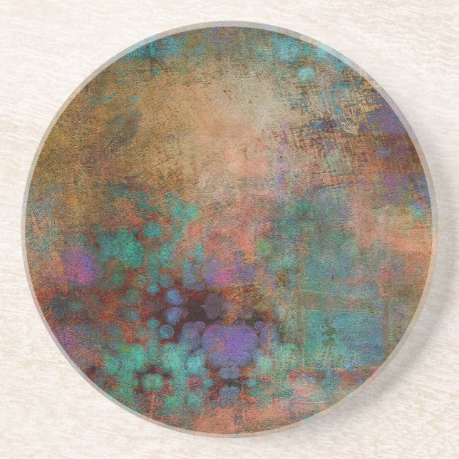 Bronze, kalk, Lila Abstrakt Underlägg (Framsidan)