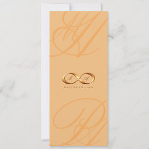 Bronze Kärlek Ofinity Hand Clasp Wedding bjudande Inbjudningar