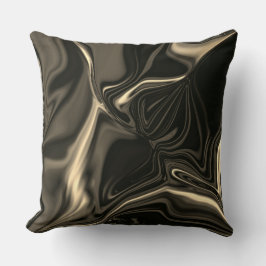 Bronze kurvor över brinnande beige bakgrund kudde