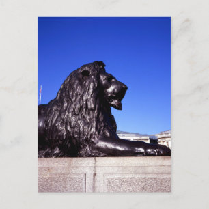 Bronze Lejon Trafalgar Square Vykort