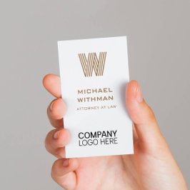 BRONZE LINE MONOGRAM KORPORATIV LOGO QR-KOD VISITKORT