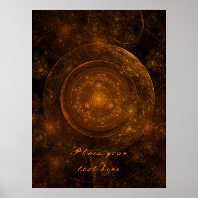 Bronze Mandala Background 001 Poster (Framsidan)