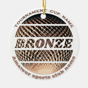 Bronze medalj, vinnare av tredje ställe julgransprydnad keramik