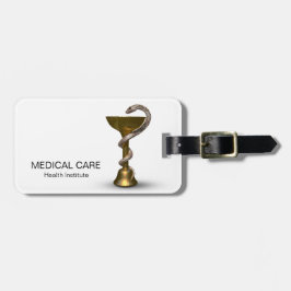 Bronze Medical Bowl Hygieia White Snake Caduceus Bagagebricka