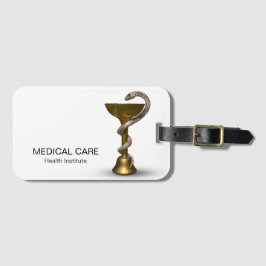 Bronze Medical Snake Bowl Hygieia White Caduceus Bagagebricka