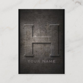 Bronze Metall Monogrammed H Affärskort Visitkort