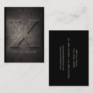 Bronze Metall Monogrammed X-Affärskort Visitkort