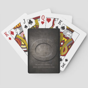 Bronze Metall O Monogram Anpassade Uppspelningskor Casinokort