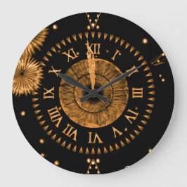Bronze Midnight Clock  Stor Klocka