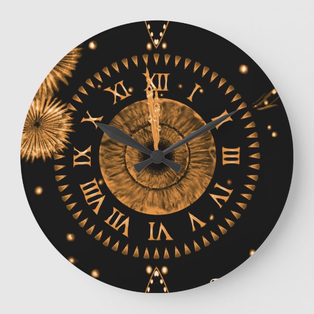 Bronze Midnight Clock  Stor Klocka (Framsida)