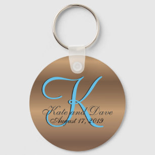 Bronze Monogram Fantastisk Fab Nyckelring