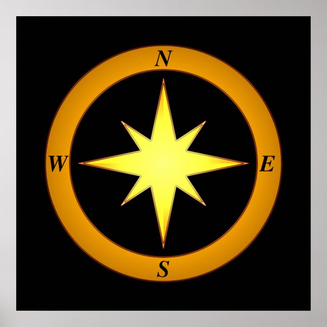 Bronze North Arrow Poster (Framsidan)