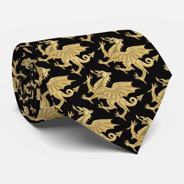 Bronze on Black Y Ddraig Goch Slips (Rullad)