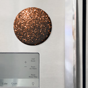 Bronze orange brunkopparfaux glitter sparklor magnet